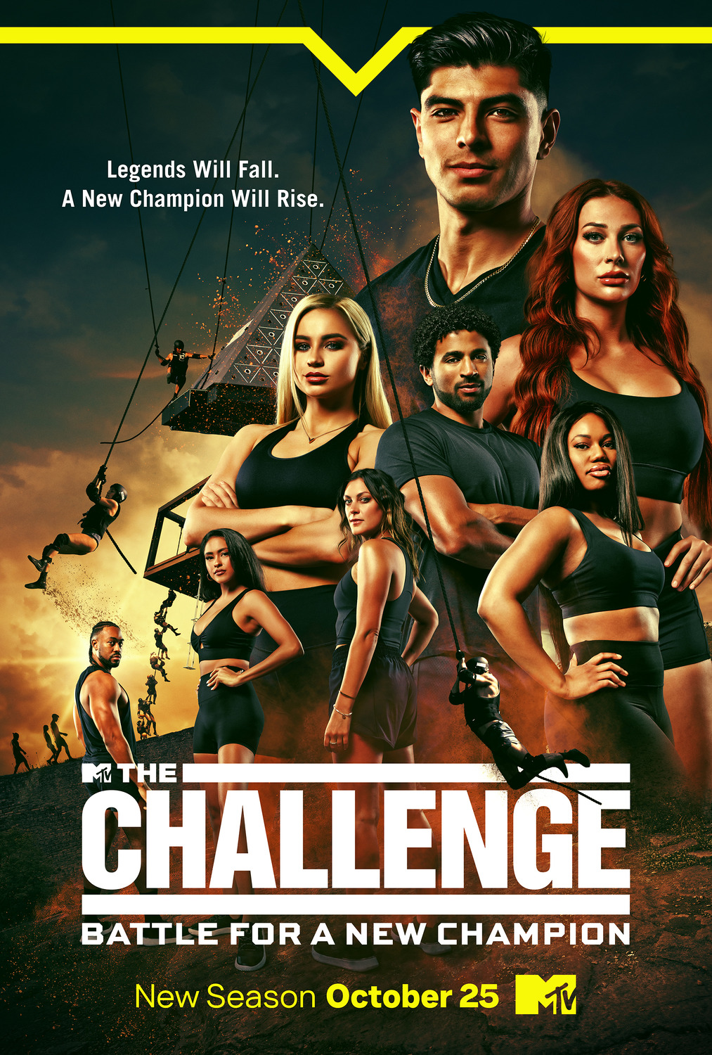 The Challenge key art with competitors poised for action.
